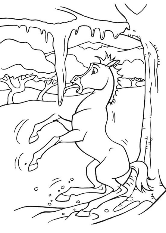 coloriage spirit sous la neige